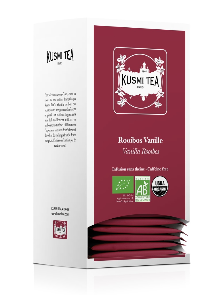 Kusmi Tea Rooibos Vanille Bio - 25 Sachets