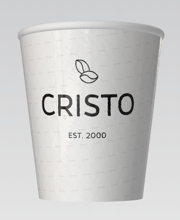Cappuccino Beker Cristo 230cc 50 stuks