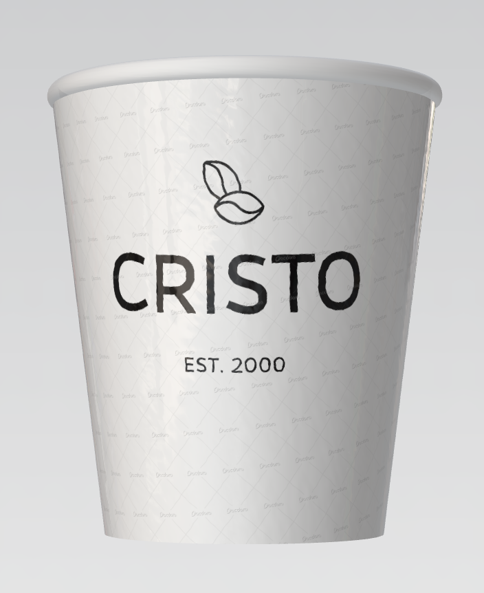 Cappuccino Beker Cristo 230cc 1000 stuks