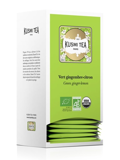 Kusmi Tea Vert gingembre-citron Bio - 25 Tea bags