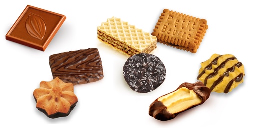 [VKK02] Biscuits avec chocolat 120 pièces.