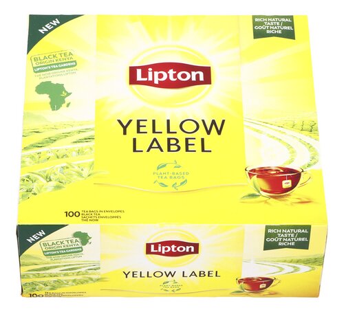 [VTH00] Lipton Yellow Label Thee Normaal 100 stuks